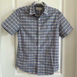 Hawker Rye Plaid Button Down Short Sleeve Slim M
